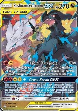 Reshiram & Zekrom GX (CEC 157) Español