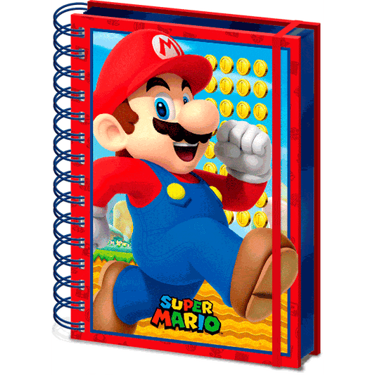 Cuaderno lenticular A5 Mario Nintendo