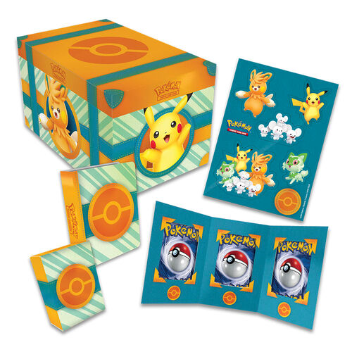 Cofre del tesoro juego cartas Pokemon esp