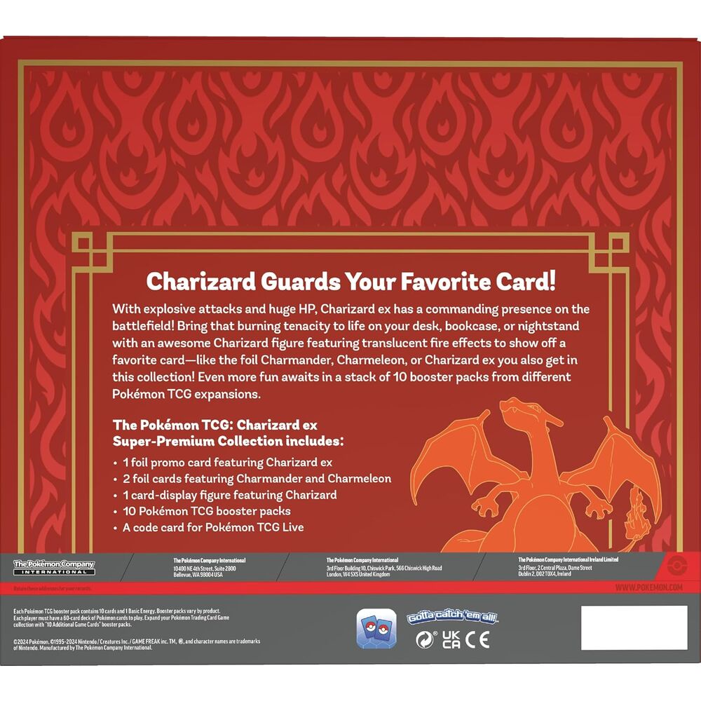 Estuche juego cartas coleccionables Charizard Poke