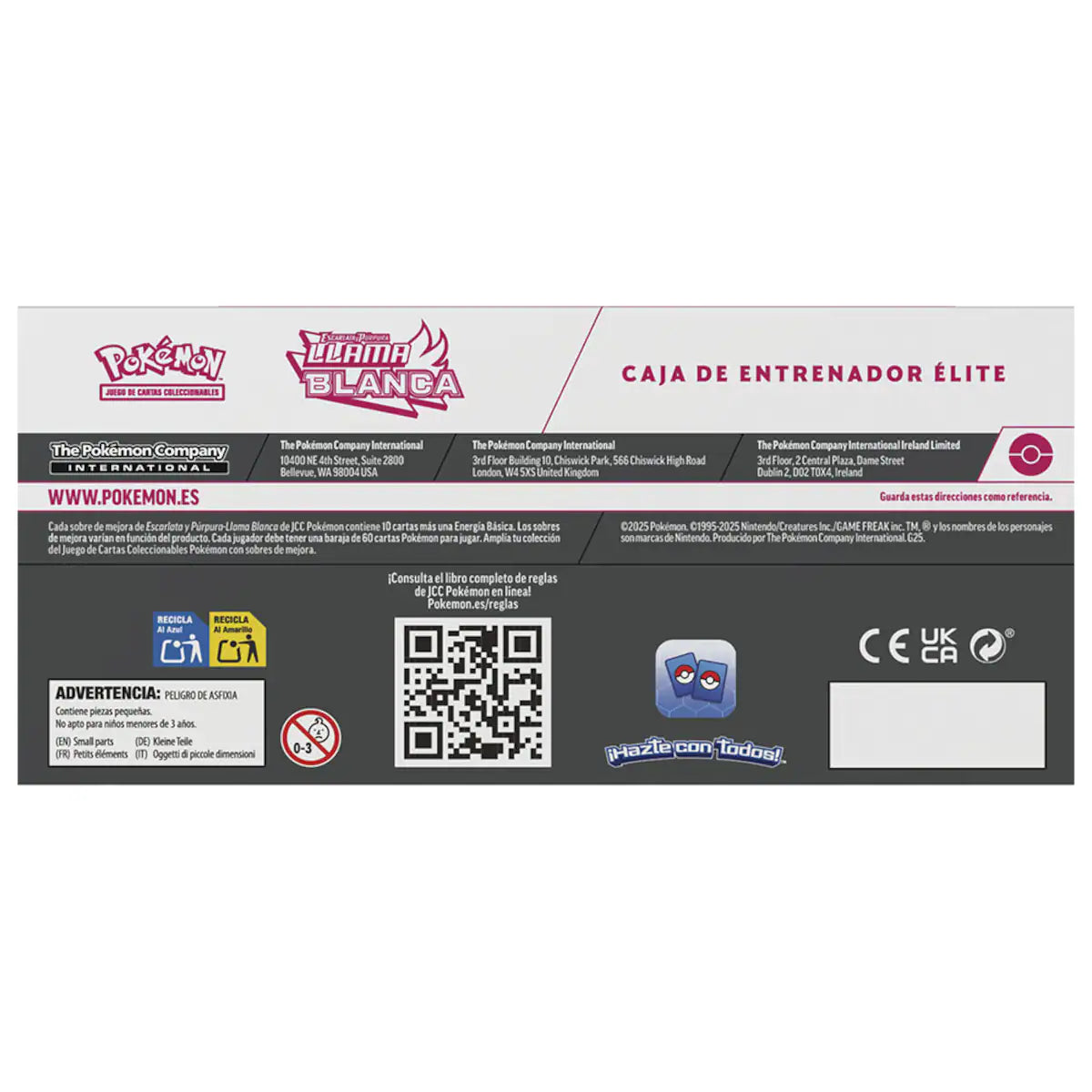 Caja de Entrenador de Elite Pokémon White Flare