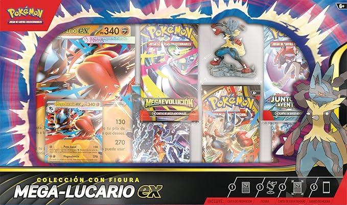 Blister cartas Mega Lucario Ex Pokemon español