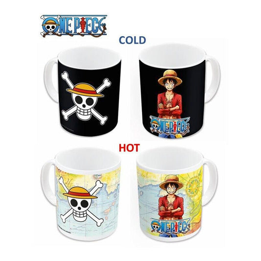 Taza cerámica One Piece 325ml cambio color (en caj