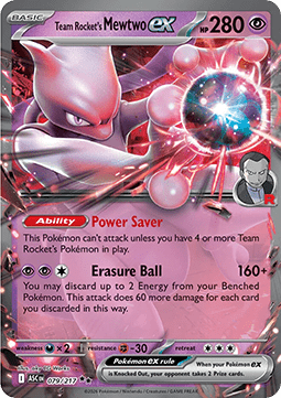 Mewtwo ex del Team Rocket (ASC 079) Ingles