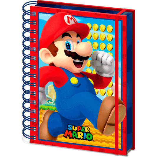 Cuaderno lenticular A5 Mario Nintendo