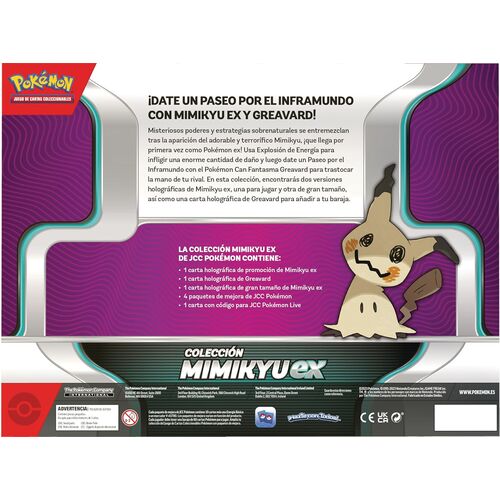 Blister cartas Mimikyu Ex Pokemon español