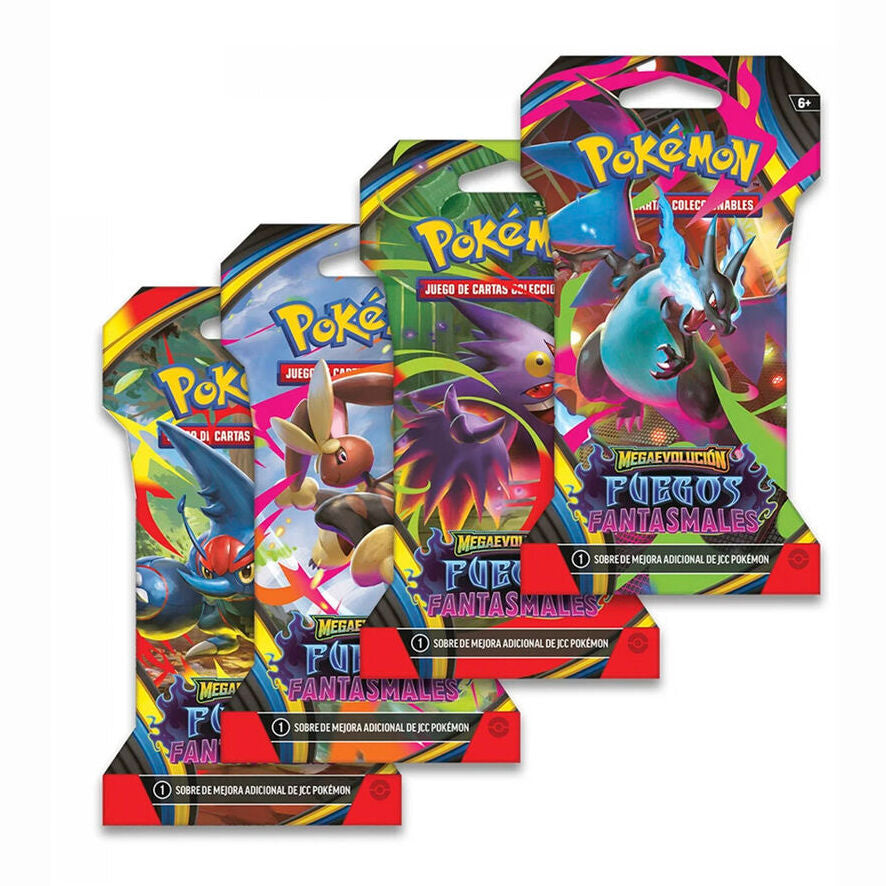 Sobre cartas con Funda Fuegos Fantasmales Pokemon (LATINO)